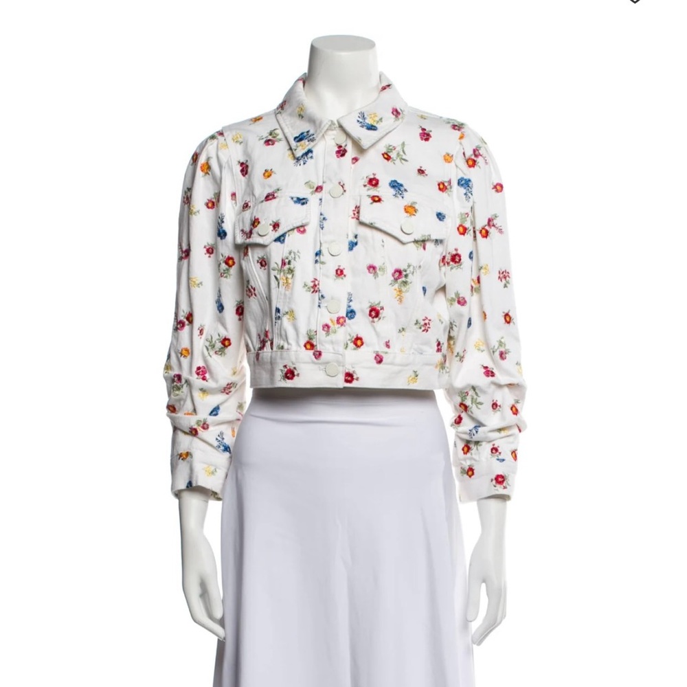Alice + Olivia Floral Cropped Jacket